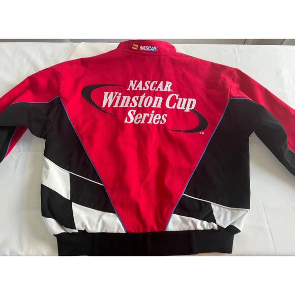 Bulldawg Racing Apparel NASCAR Winston Cup Jacket size Medium Red Black VTG - Picture 7 of 15